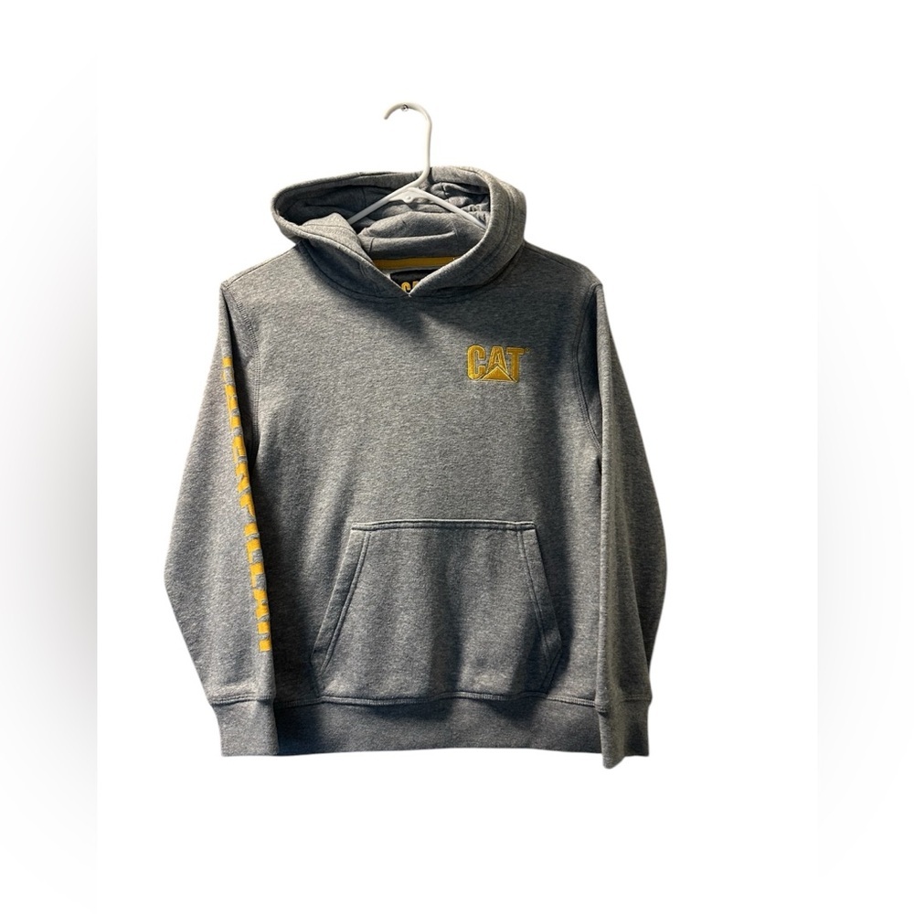 CAT Grey Hoodie~ Youth Size L (10-12)